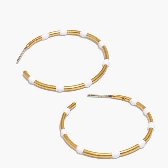 Madewell Jewelry - Madewell Enamel Bead Medium Hoop Earrings
MA166